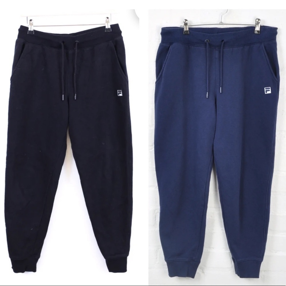 FILA Sweat Pants in Black & Navy Blue Pack